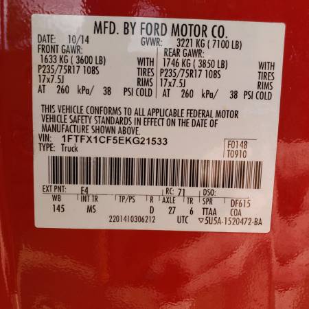 2014 Ford F-150 Platinum — photo 4
