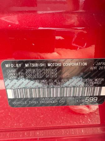 2015 Mitsubishi Lancer ES 4dr Front-wheel Drive Sedan CVT — photo 5