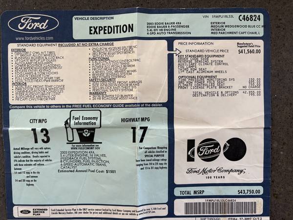 2003 Ford Expedition Eddie Bauer 5.4L — photo 8