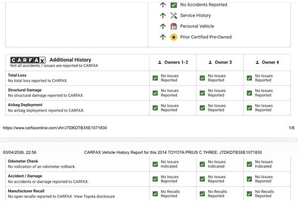2014 Toyota Prius C Two 5dr Hatchback CVT — photo 9