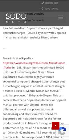 1989 Nissan March Super — photo 11