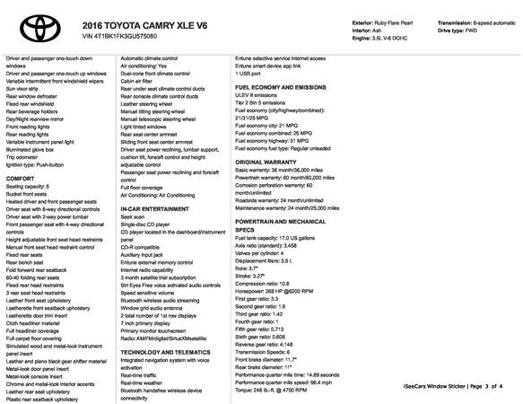 2016 Toyota Camry SE — photo 4
