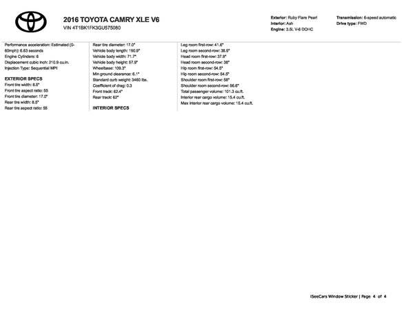 2016 Toyota Camry SE — photo 5
