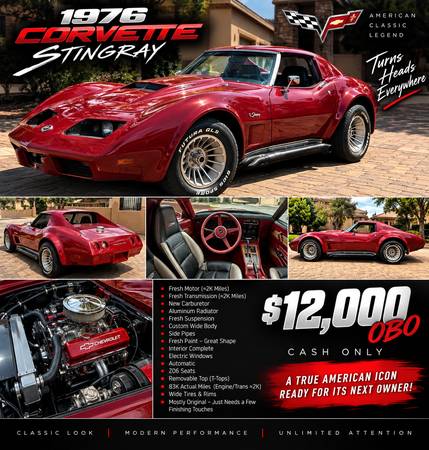 1976 Chevrolet Corvette Stingray — photo 11