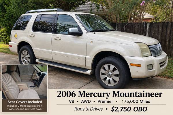2006 Mercury Mountaineer Premier All-wheel Drive Automatic — photo 1