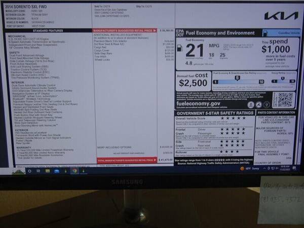2014 KIA Sorento Limited V6 — photo 3