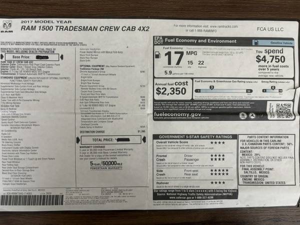 2017 RAM 1500 Tradesman — photo 10