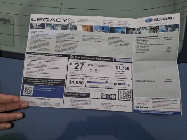 2014 Subaru Legacy 2.5i Limited 4dr All-wheel Drive Sedan CVT — photo 1