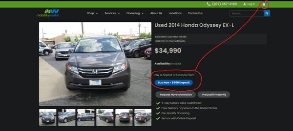 2014 Honda Odyssey LX Passenger Van Automatic — photo 4