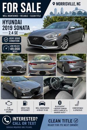 2019 Hyundai Sonata SE 4dr Sedan Automatic — photo 1
