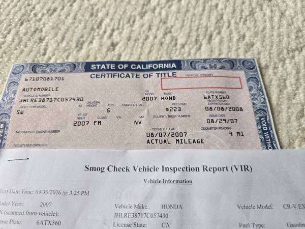 2007 Honda Crv 1owner — photo 2