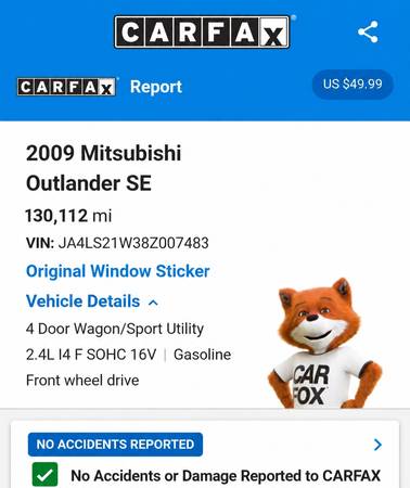 2009 Mitsubishi Outlander SE 4dr 4x4 CVT — photo 12